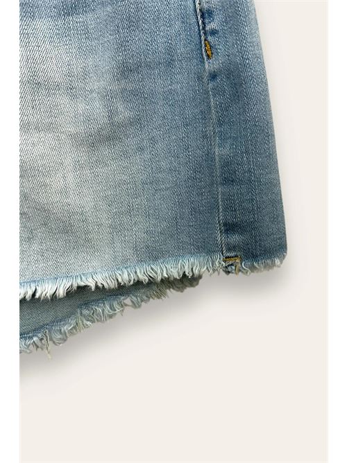 Shorts di jeans sfrangiato LOVEme | TD-12887/Blue Jeans